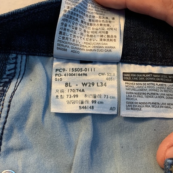 Levi’s 505 Straight Jeans Sz 8L/ 29”x 34” -7 - Picture 8 of 8